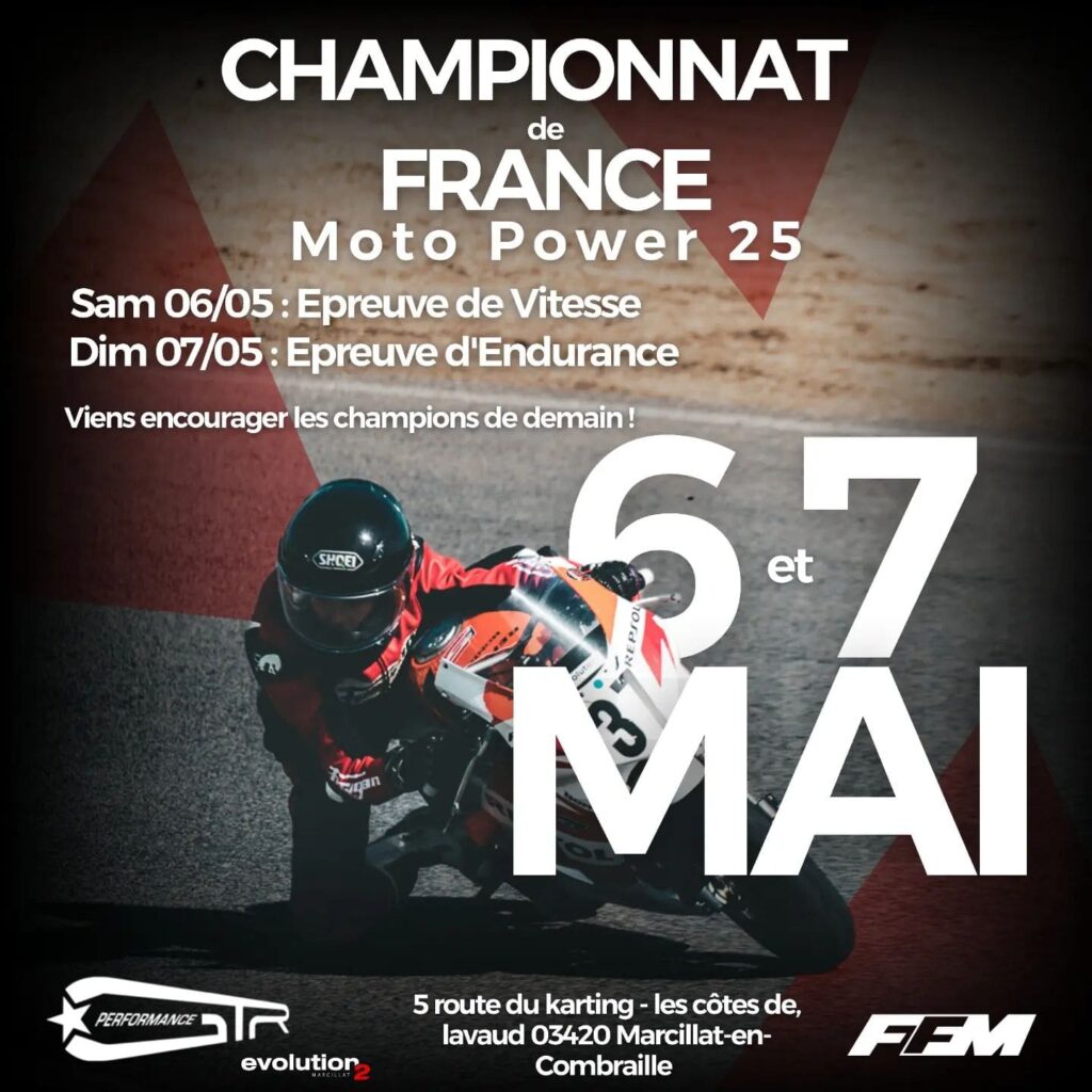 Affiche Championnat de France Moto Power 25